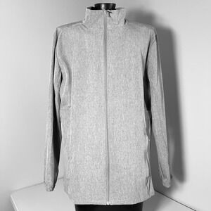 Women"s Rain Jacket/UPF 50+ Size M Gray Hang Ten Mock Neck Full Zip Capsule NWT